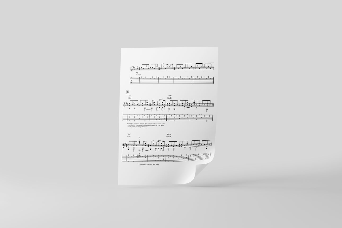 Print Music Musical Score V10 Illustration 21.5x28cm