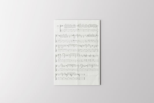 Print Music Musical Score V11 Illustration 21.5x35.5cm