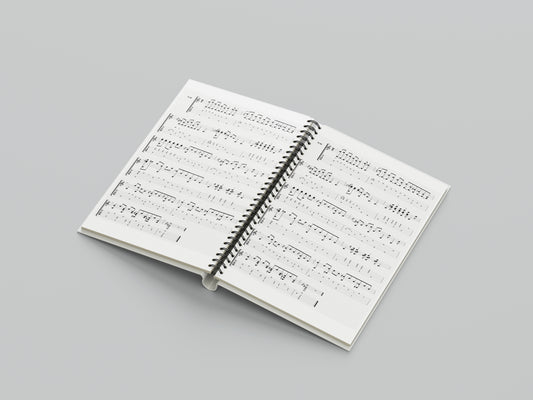 Print Music Musical Score V11 Illustration 21.5x35.5cm