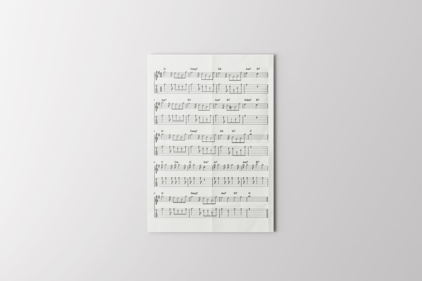 Print Music Musical Score V12 Illustration 21.5x28cm