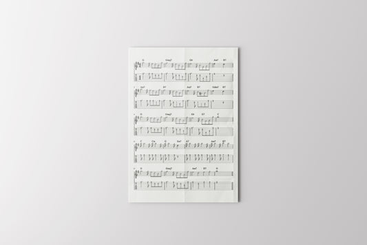 Print Music Musical Score V12 Illustration 21.5x28cm