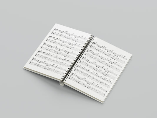 Print Music Musical Score V12 Illustration 21.5x28cm