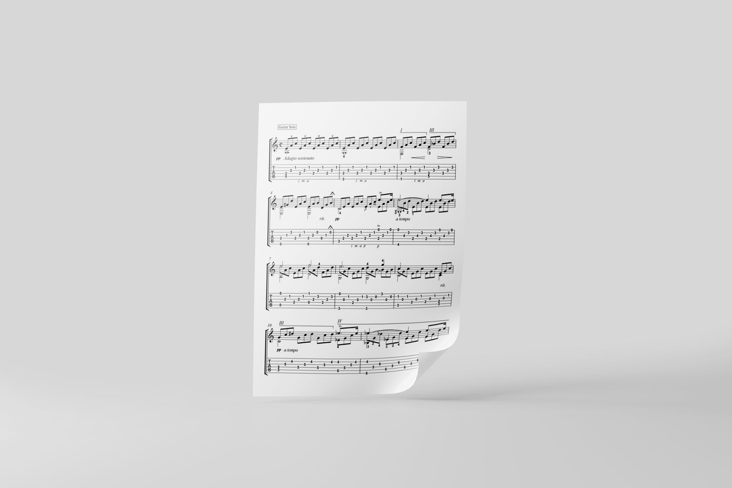 Print Music Musical Score V13 Illustration 21.5x28cm