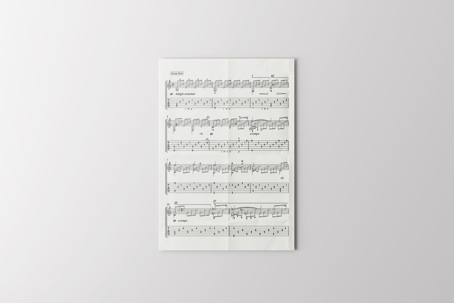 Print Music Musical Score V13 Illustration 21.5x28cm