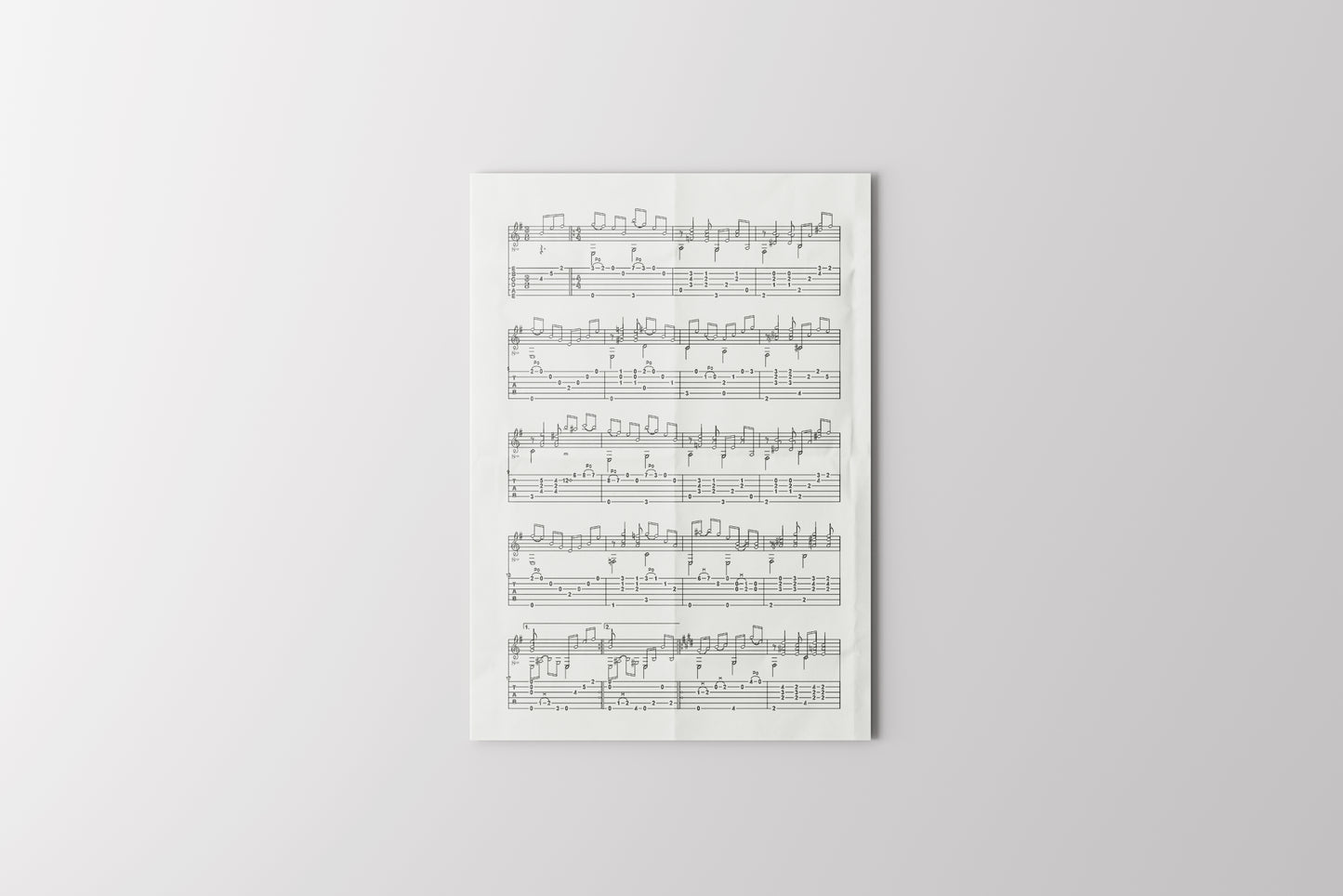 Print Music Musical Score V2 Illustration 21.5x28cm
