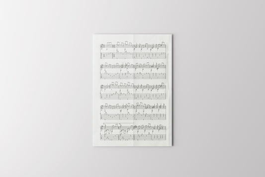 Print Music Musical Score V2 Illustration 21.5x28cm