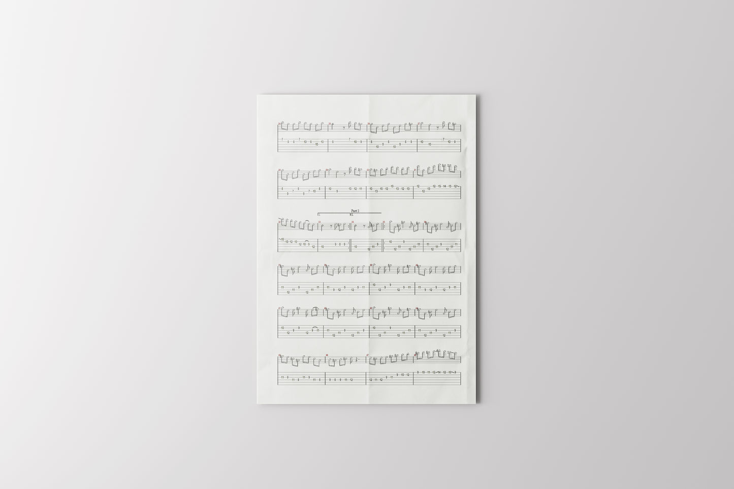 Print Music Musical Score V3 Illustration 21.5x28cm