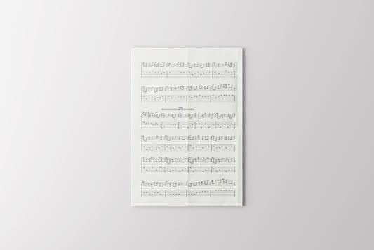 Print Music Musical Score V3 Illustration 21.5x28cm