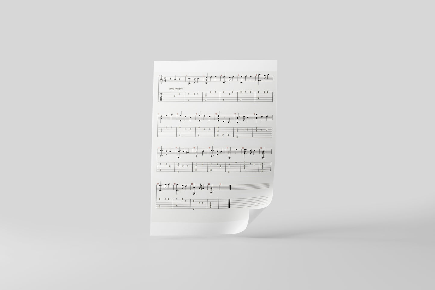 Print Music Musical Score V4 Illustration 21.5x28cm