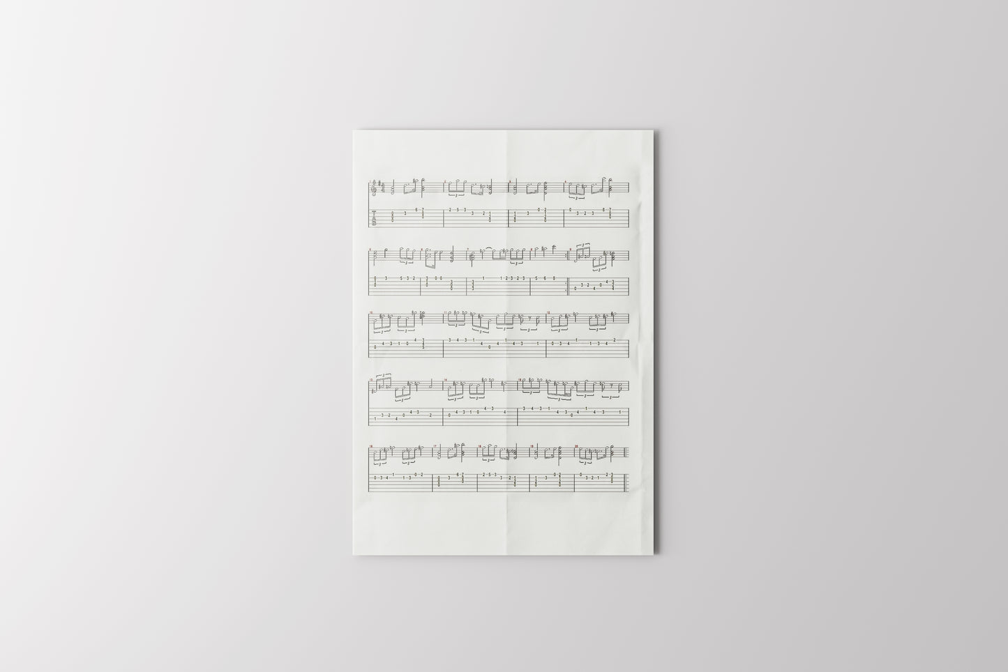 Print Music Musical Score V5 Illustration 21.5x28cm