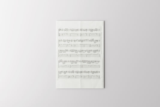 Print Music Musical Score V5 Illustration 21.5x28cm