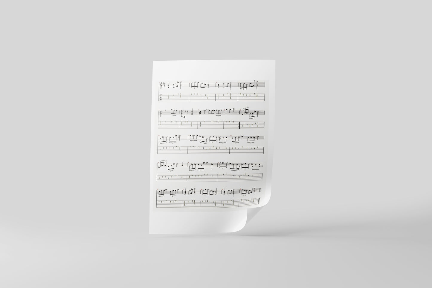 Print Music Musical Score V5 Illustration 21.5x28cm
