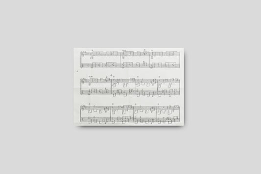 Print Music Musical Score Illustration 30x27cm