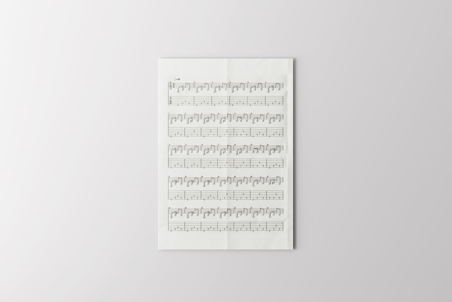 Print Music Musical Score V7 Illustration 21.5x28cm