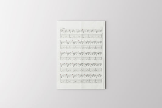 Print Music Musical Score V7 Illustration 21.5x28cm