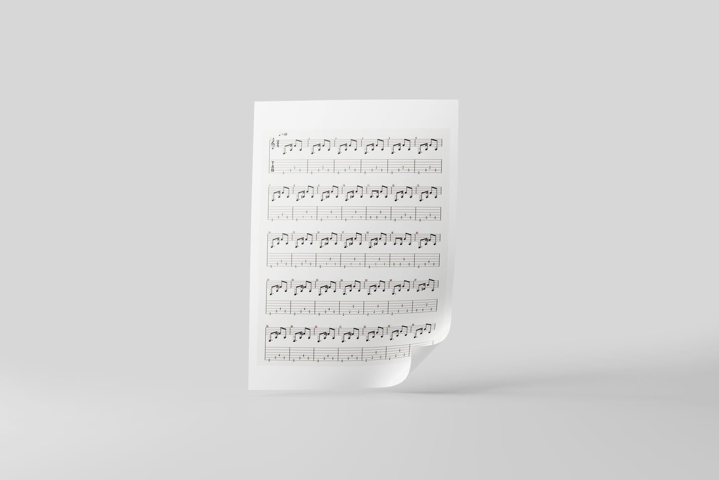 Print Music Musical Score V7 Illustration 21.5x28cm