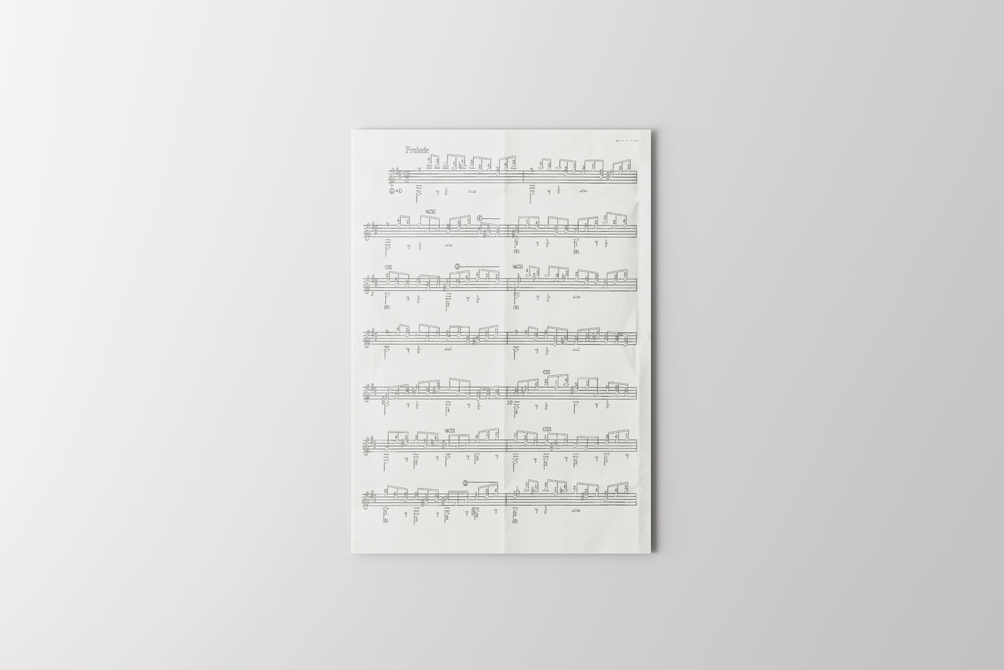 Print Music Musical Score V8 Illustration 21.5x28cm