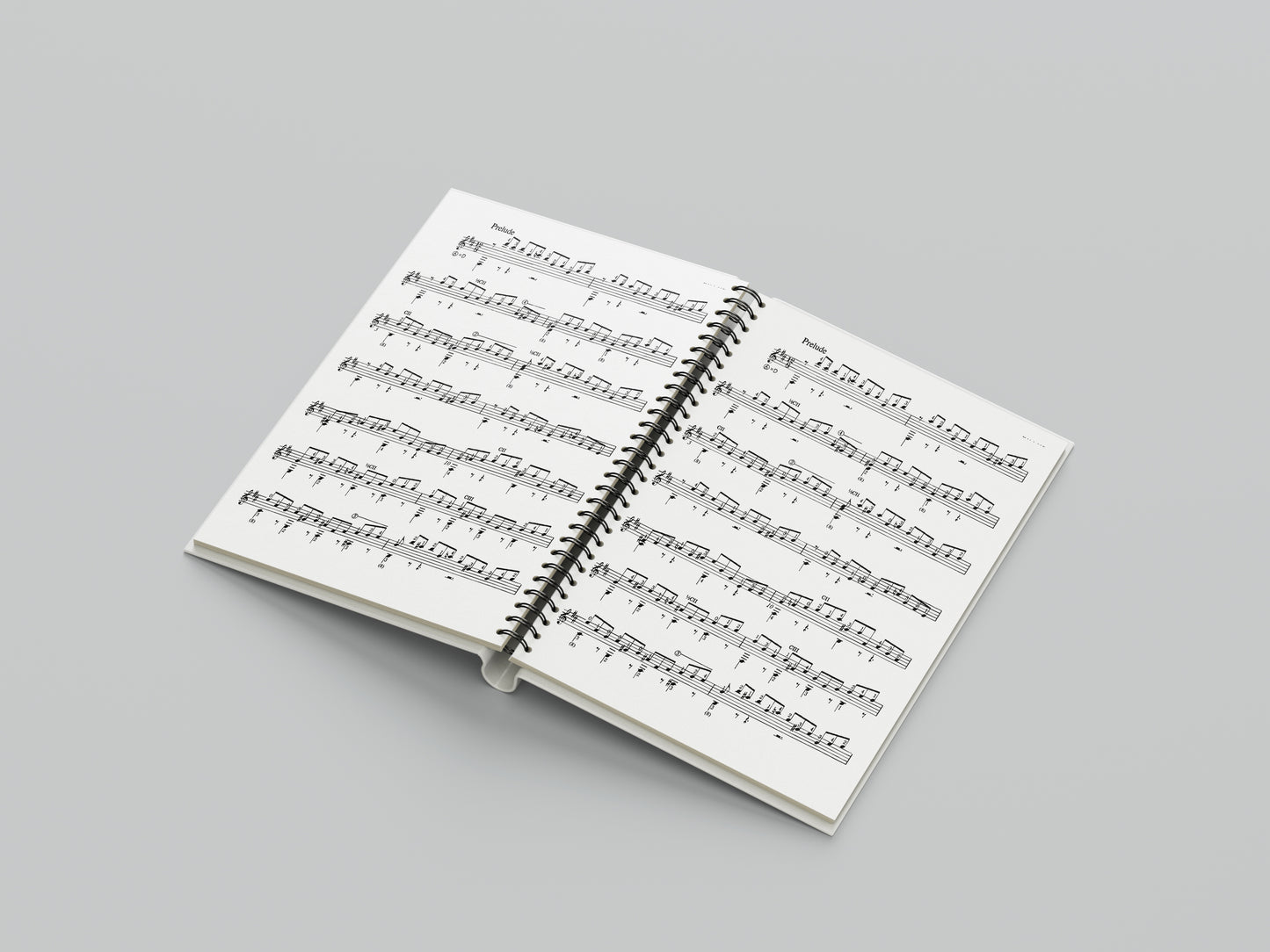 Print Music Musical Score V8 Illustration 21.5x28cm