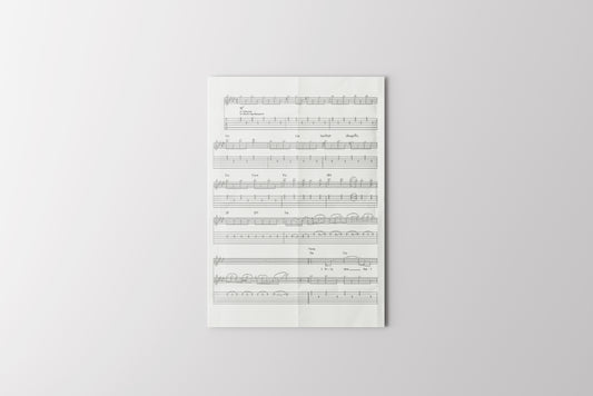Print Music Musical Score V9 Illustration 21.5x28cm