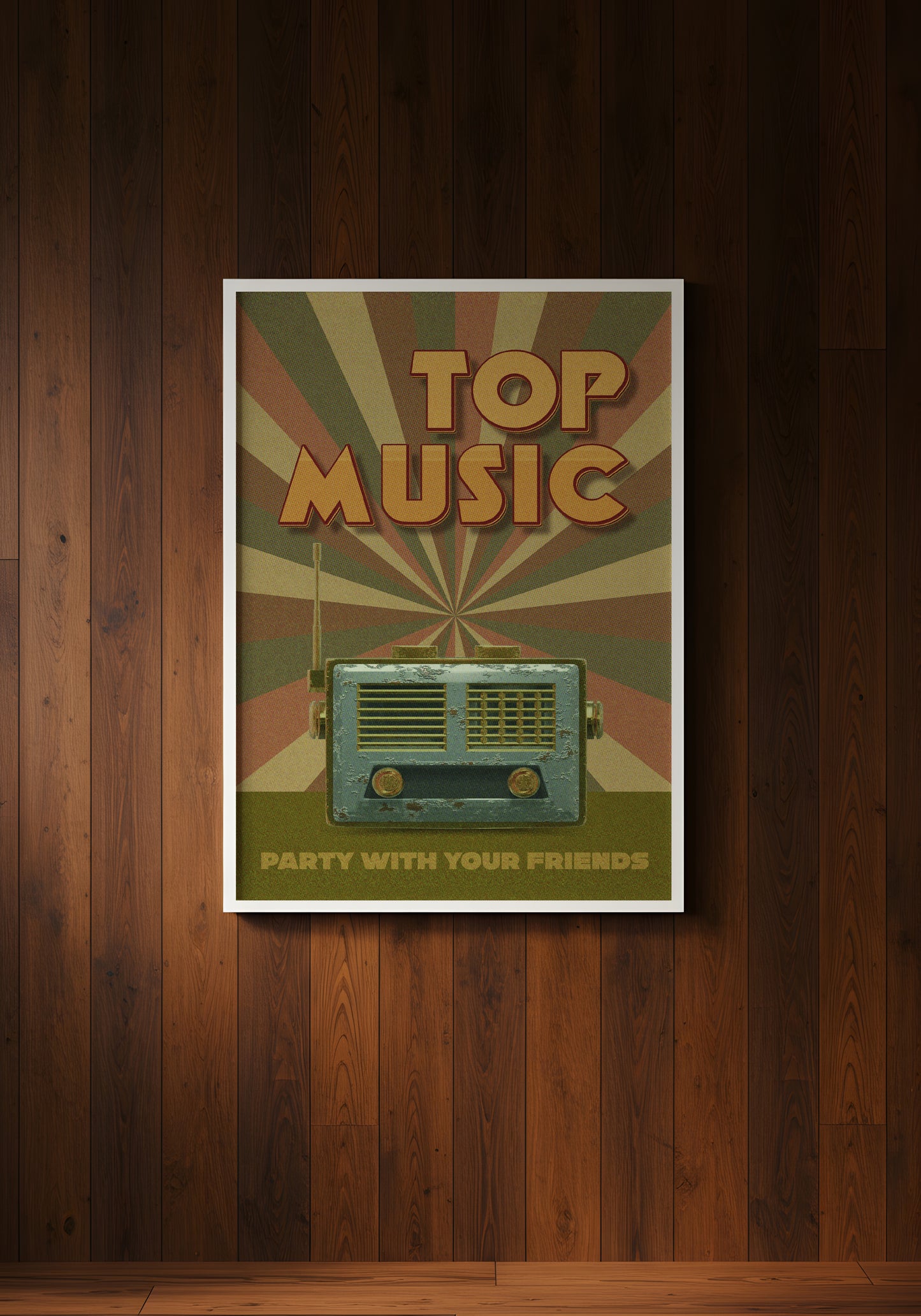 Print Music Retro 60x90cm