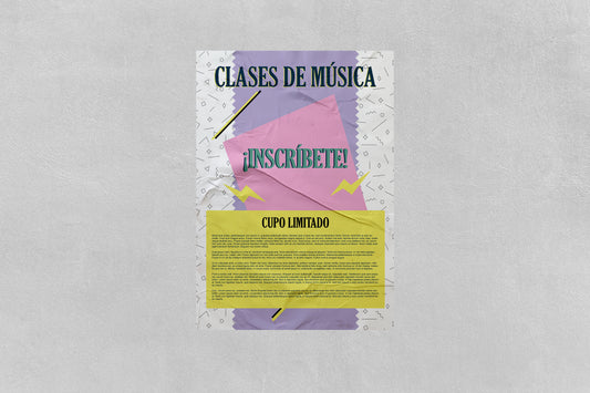 Print School Music Classes Advertisement 60x90cm