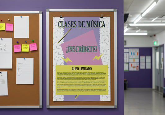 Print School Music Classes Advertisement 60x90cm