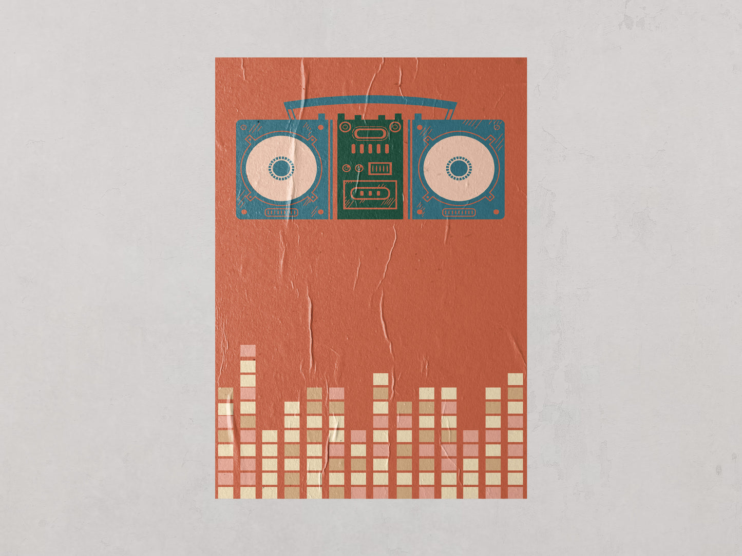Print Music Volume Retro 60x90cm