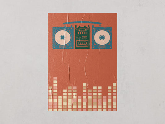 Print Music Volume Retro 60x90cm