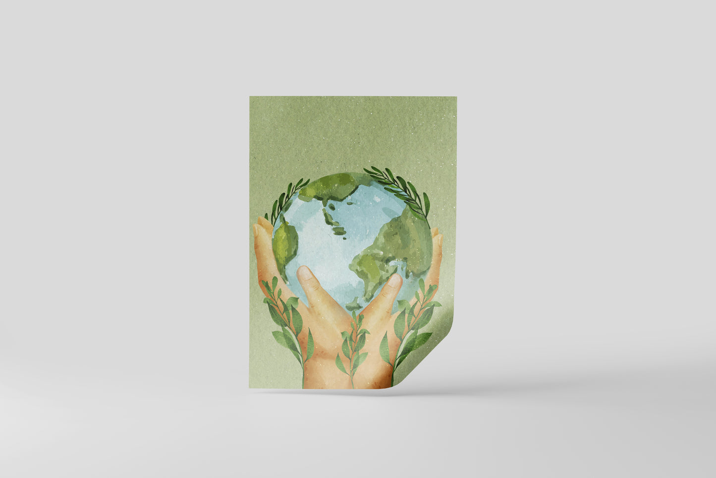 Print School Nature Environmental Hands Holding Planet 60x90cm