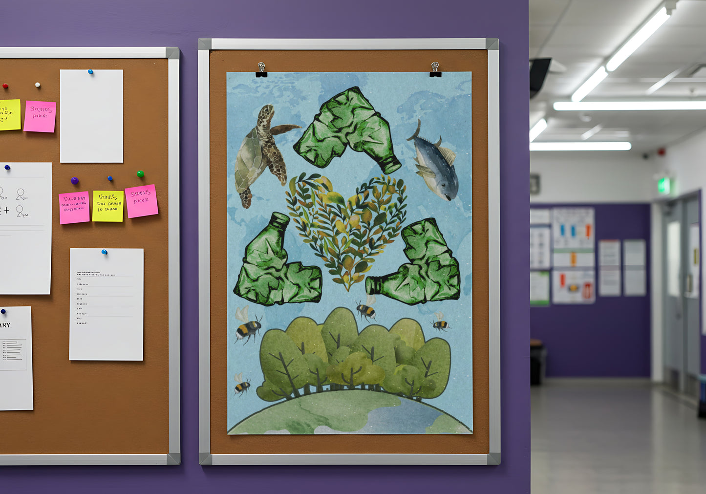 Print School Nature Environmental Recycle 60x90cm