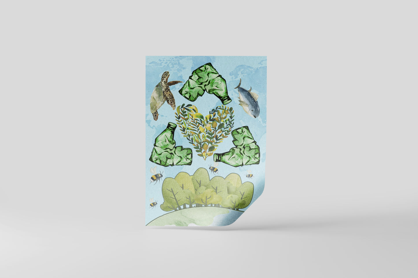 Print School Nature Environmental Recycle 60x90cm