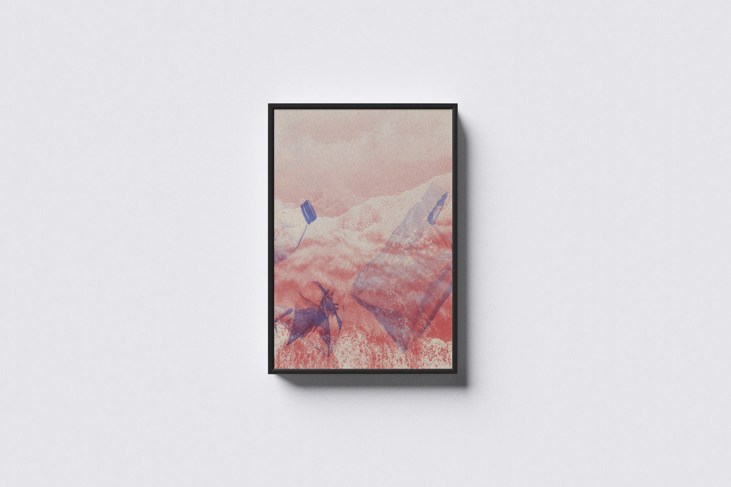 Print Abstract Environmental Recycle Red Illustration 105x158cm