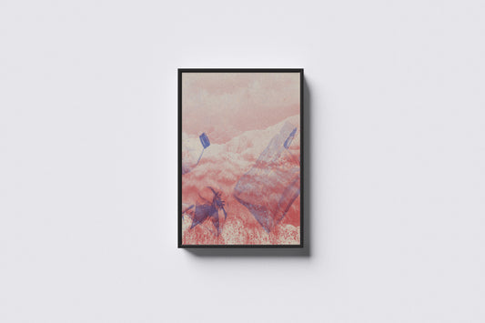 Print Abstract Environmental Recycle Red Illustration 105x158cm