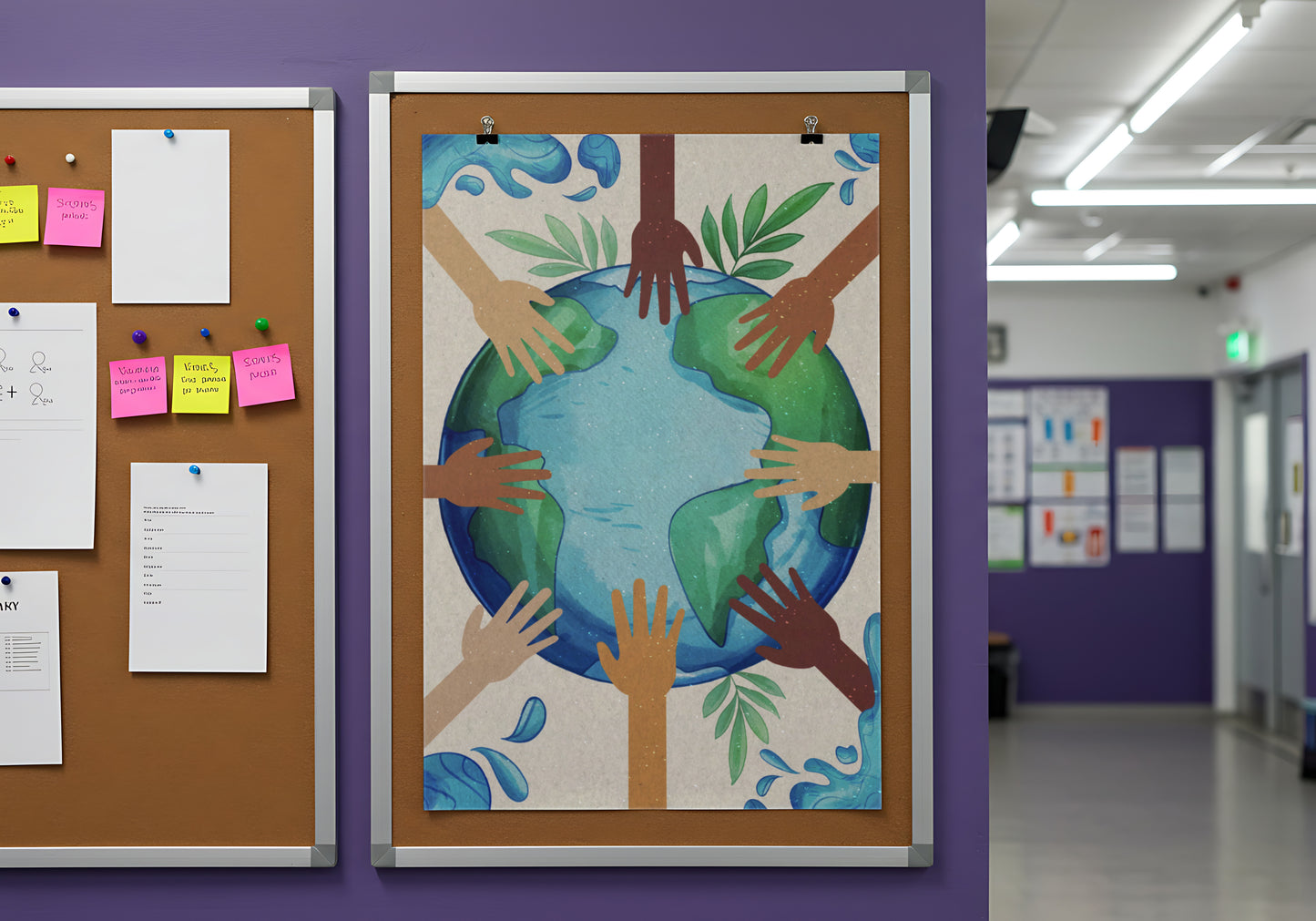 Print School Nature Environmental Take Care Of The Planet 60x90cm