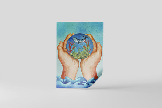 Print School Nature Environmental Take Care Of The Sea 60x90cm