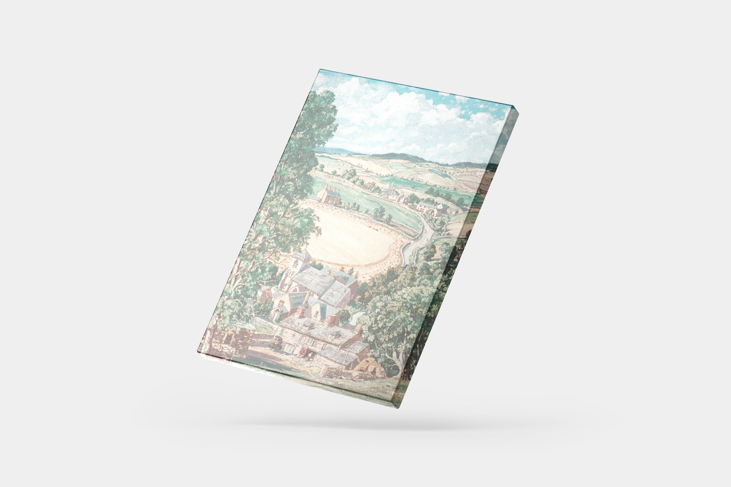 Print Nature Landscape Village Paint 50x70cm