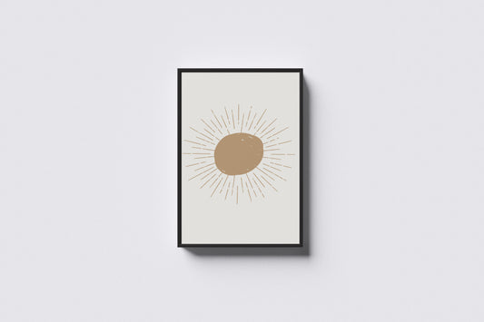 Print Nature Sun Illustration 28x43cm