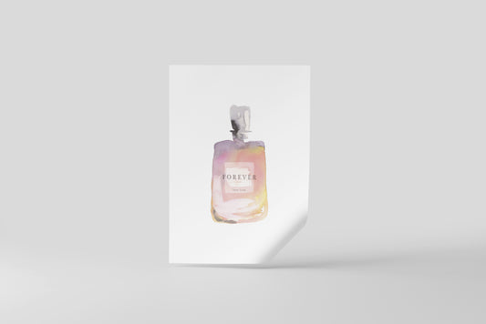 Print Perfume Watercolor Illustration 50x70cm