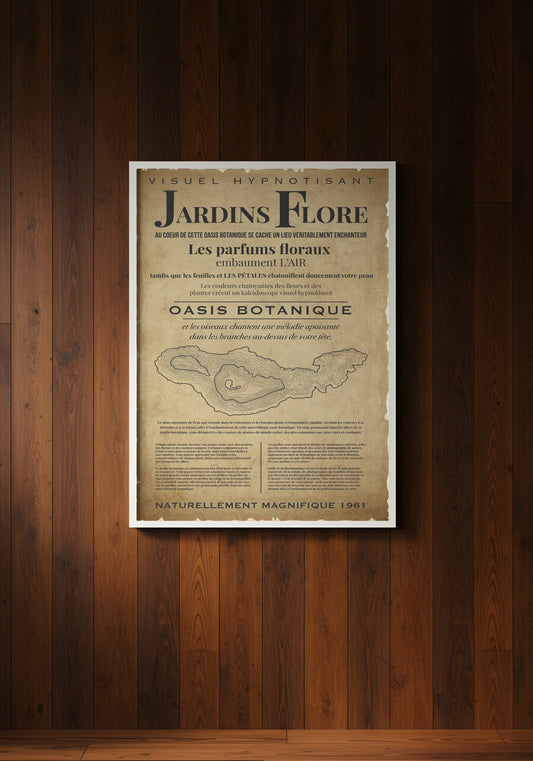 Print Botanical Oasis Vintage Advertisement 90x140cm