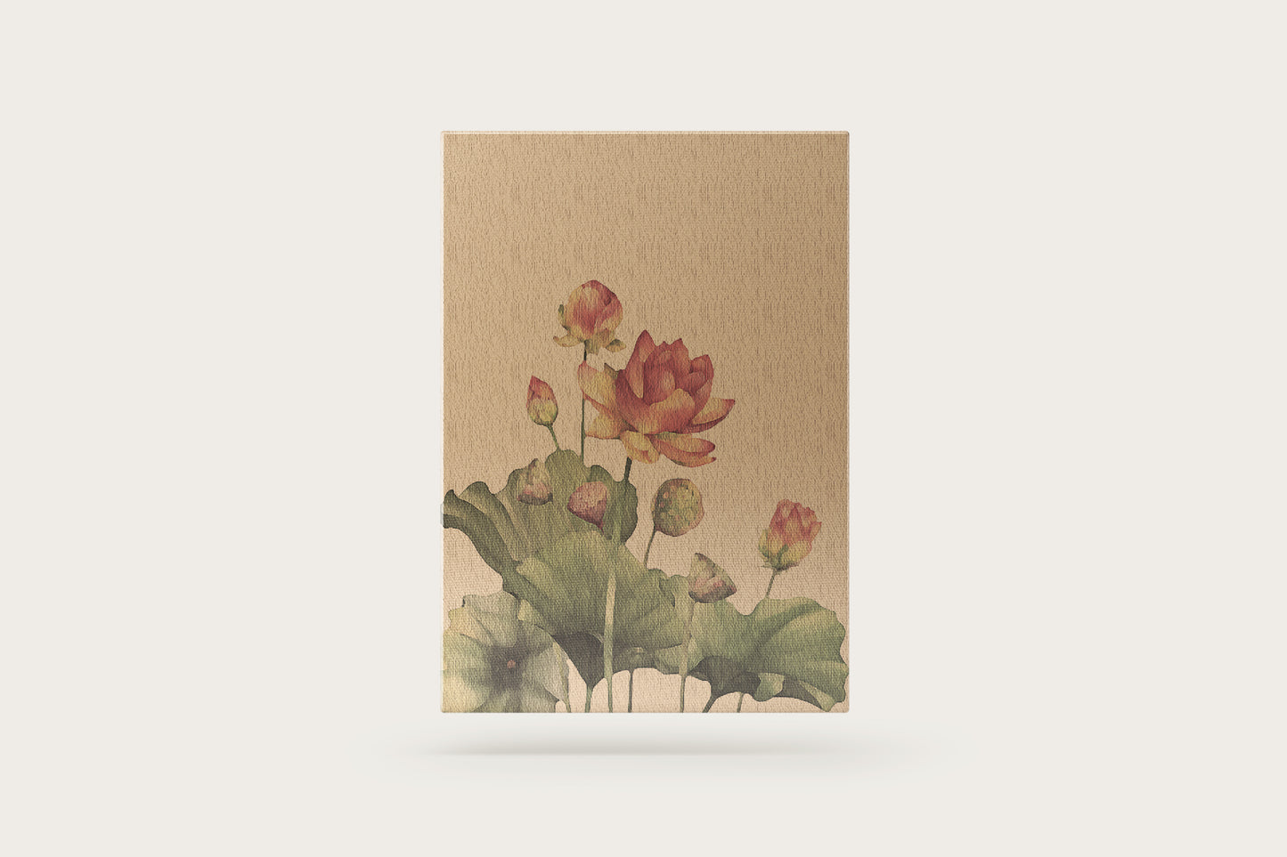 Print Nature Orange Flowers Blooming Paint 35.5x50cm
