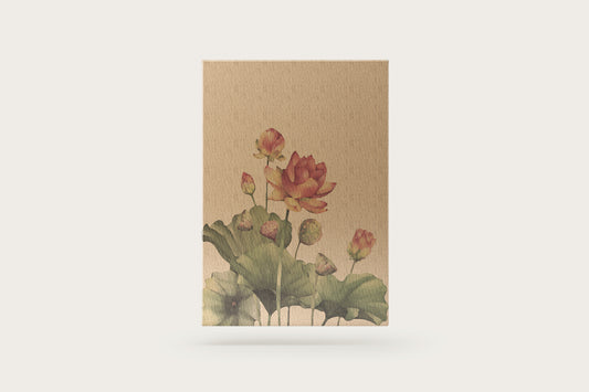 Print Nature Orange Flowers Blooming Paint 35.5x50cm