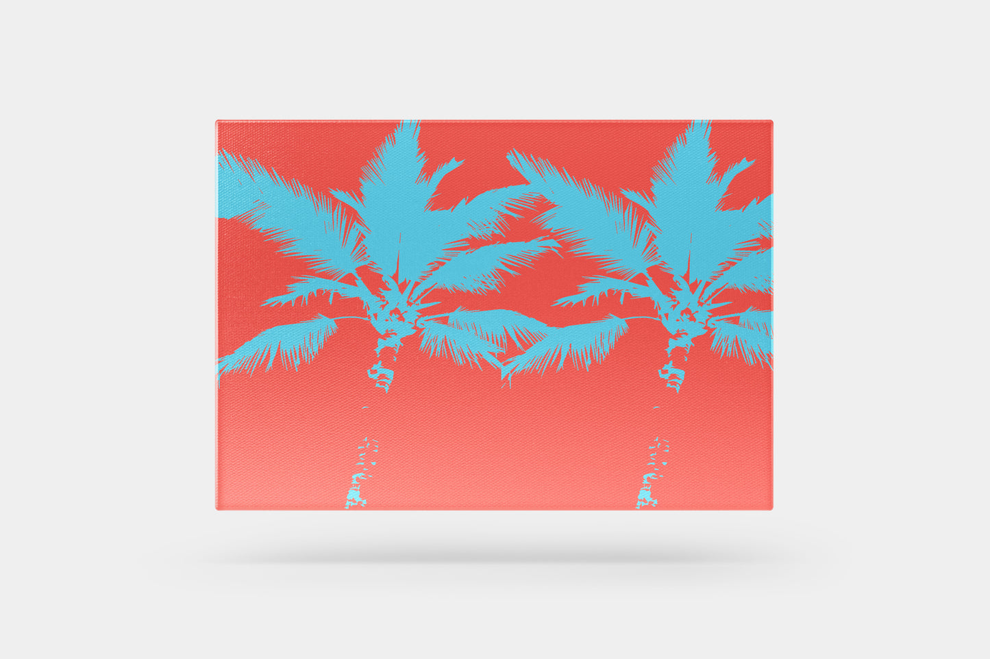 Print Nature Palm Negative Red Illustration 28x21.5cm