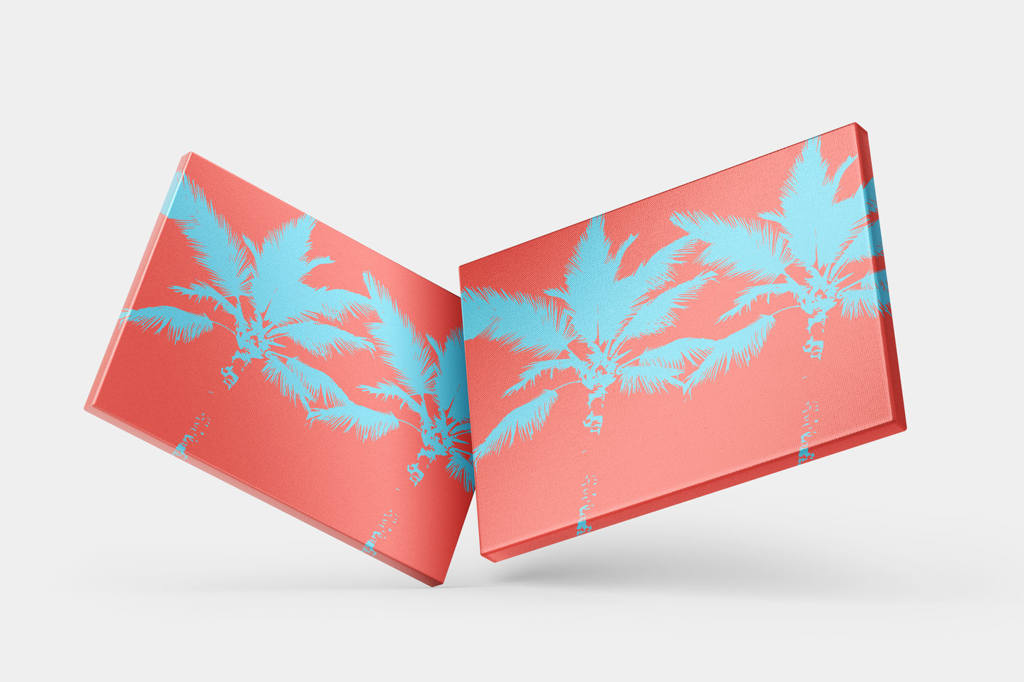 Print Nature Palm Negative Red Illustration 28x21.5cm