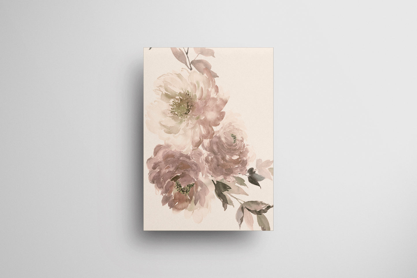 Print Nature Watercolor Peonies 60x90cm