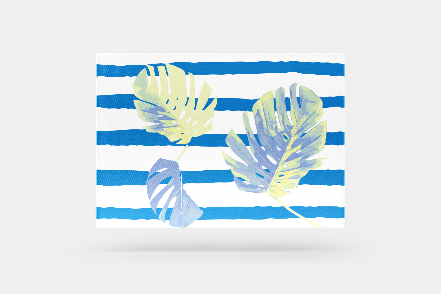 Print Nature Tropical Leaves Monstera Deliciosa Modern Illustration 90x60cm