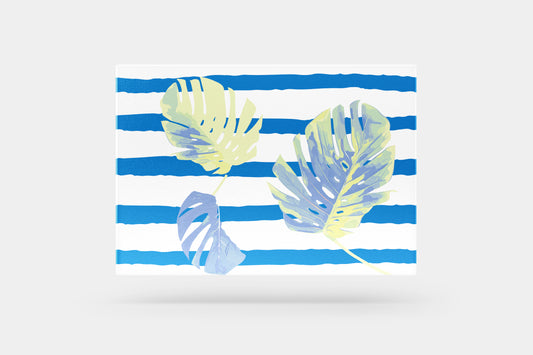 Print Nature Tropical Leaves Monstera Deliciosa Modern Illustration 90x60cm