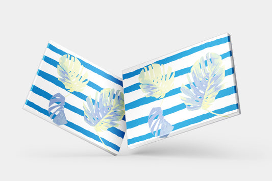 Print Nature Tropical Leaves Monstera Deliciosa Modern Illustration 90x60cm