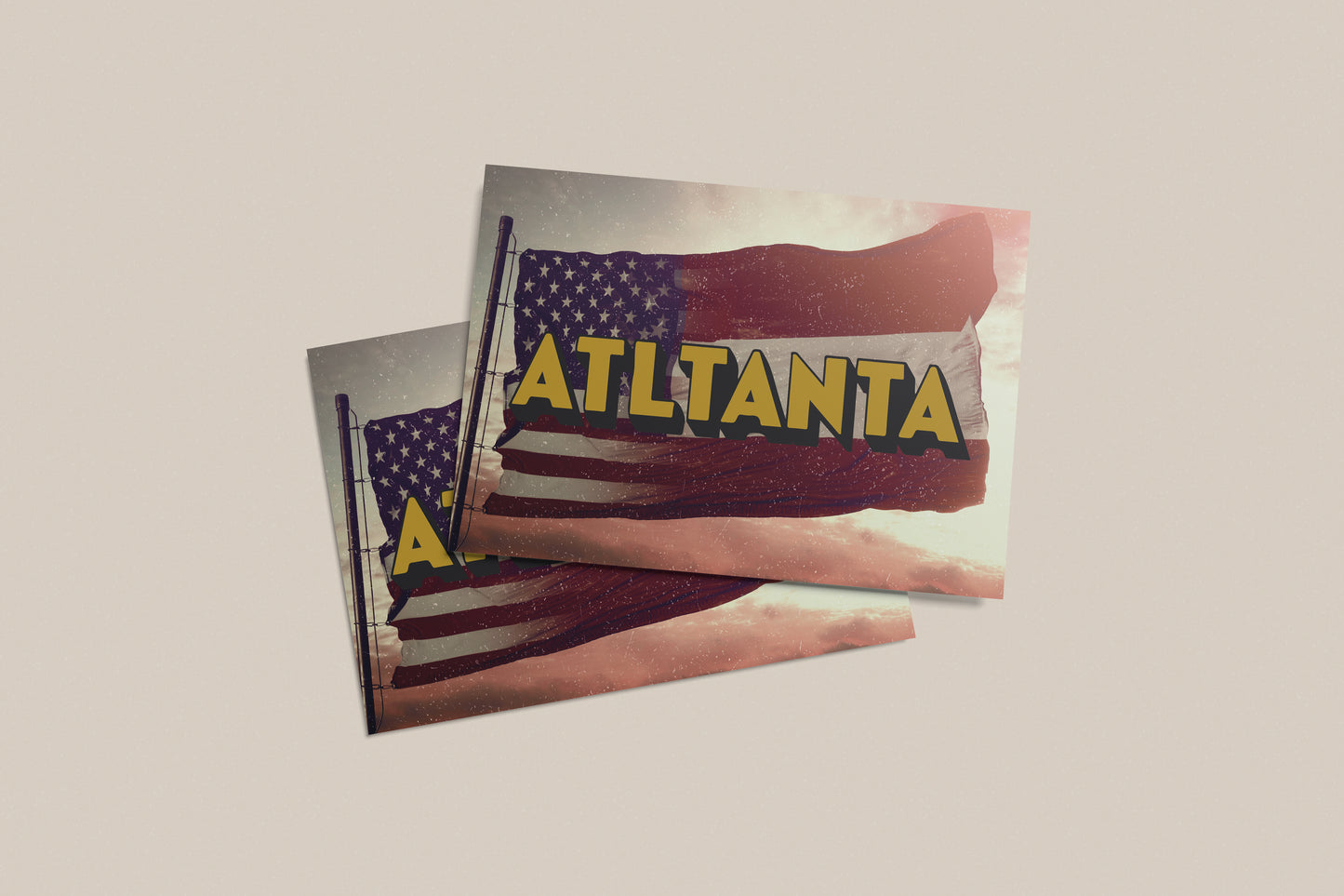 Print Postcard Atlanta Vintage 15x10cm
