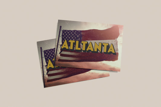 Print Postcard Atlanta Vintage 15x10cm