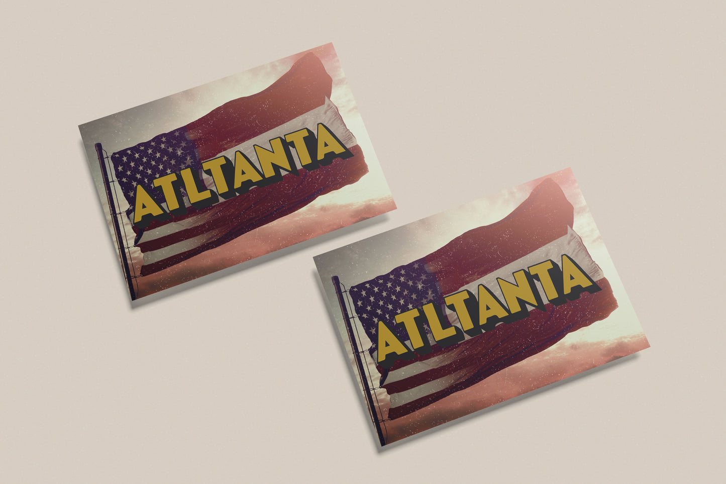 Print Postcard Atlanta Vintage 15x10cm